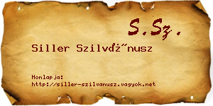 Siller Szilvánusz névjegykártya